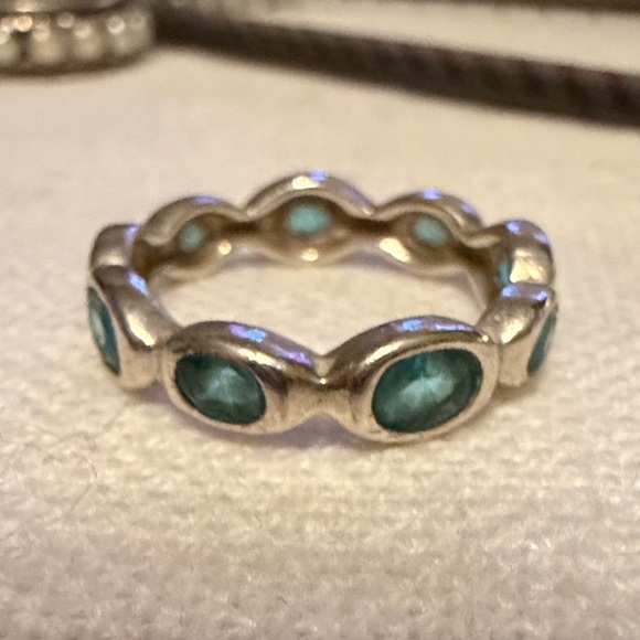 Silpada Jewelry - Silpada Sterling Silver & Aqua Blue Glass “Northern Lights” Ring R2280